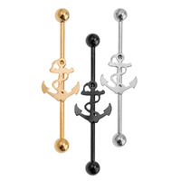 Surgical Steel Anchor Industrial Barbell image