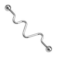 Surgical Steel Life Line Industrial Barbell : 1.6mm (14ga) x 38mm image