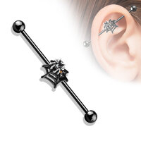 Industrial Barbell Crystal Set Spider on Web image