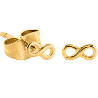 Bright Gold Infinity Ear Studs : Pair image