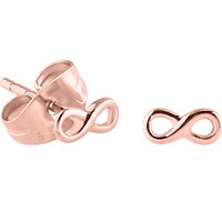 PVD Rose Gold Infinity Ear Studs : Pair image