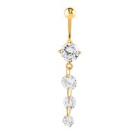 Bright Gold PVD Jewelled Cascade Navel image