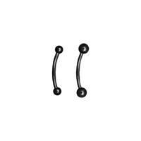 Titanium Blackline® Micro Bananabells : 1.2mm (16ga) x 6mm x 3mm Balls