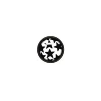 Titanium Blackline® Ikon Discs - Black Stars on White : 4mm