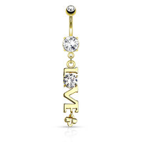 14k Gold Plated Love Navel image