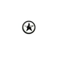 Steel Blackline® Threaded Ball - Black Star on White image