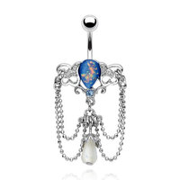 Steel Navel Blue Opal Vintage Chandelier Chain image