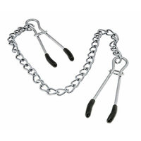 Rubber Tipped Tweezer Nipple Clamps With Chain : 46g