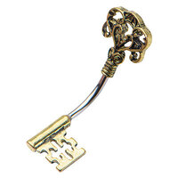 In and Out Brass Antique Key Navel image