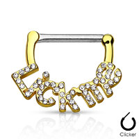 Nipple Clicker "Lick Me" Jewelled image