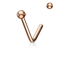 Ball Top Dog Leg Nose Stud  image