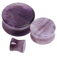 Amethyst Organic Stone Double Flared Plug image