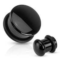 Black Agate Single Flared Plug image