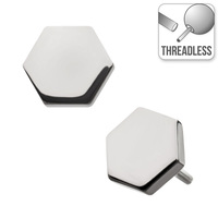 Threadless Titanium Hexagon Attachment : 4mm x 4mm image