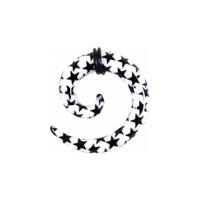 Plastic Print Spirals - Black Star on White image