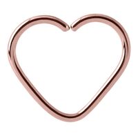 Rose Gold Annealed Heart Continuous Ring image