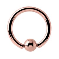 PVD Rose Gold Ball Closure Ring image
