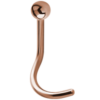 PVD Rose Gold Ponytail Ball Nose Stud : 0.8mm (20ga) x Pony Tail