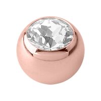 PVD Rose Gold Jewelled Threaded Ball image