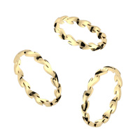 Gold Eternity Leaf Stainless Steel Ring  image