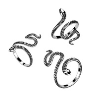 Antique Stainless Steel Snake Ring image