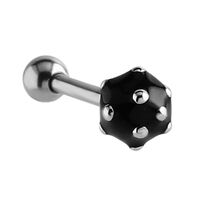 Steel Decorative Ball Barbell : 1.2mm (16ga) x 6mm image