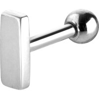 Surgical Steel Flat Bar Micro Barbell : 1.2mm (16ga) x 6mm