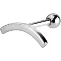 Surgical Steel Flat Curved Bar Micro Barbell : 1.2mm (16ga) x 6mm image