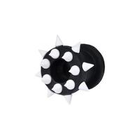 Silicone Spiked Tunnel : 18mm x White/Black