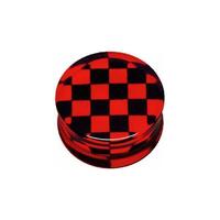PMMA Silhouette Plug - Red and Black Check image