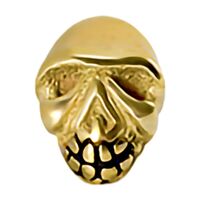 Bright Gold Skull Internally Threaded Attachment image