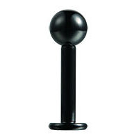 Supernova Absolute Black Micro Labret with Ball : 1.2mm (16ga) x 8mm x 3mm Ball