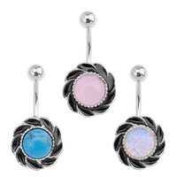 Flower Set Semi Precious Navel image