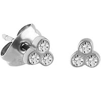 Surgical Steel Triple Gem Ear Studs : Pair image