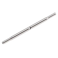 Titanium Internally Threaded Straight Barbell Stem with Internal 1.2mm Threaded Center Hole : 1.6mm (14ga) x 38mm