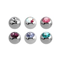 Titanium Swarovski Jewelled Captive Bead image