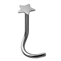 Titanium Star Ponytail Nose Stud image