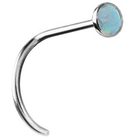 Titanium Opal Cabochon Nose Stud