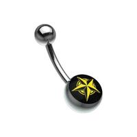 Titanium Highline® Picturebell - Five Pointed Star Yellow/Black image