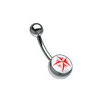 Titanium Picturebell Five Pointed Star Red/White image