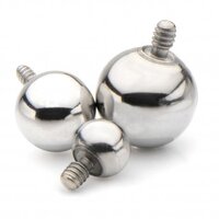 Zenith Internally Threaded Titanium Ball : 18g/16g x 1.6mm