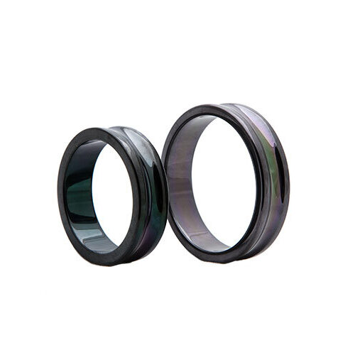 Black Plated Steel Belowed Cock Ring