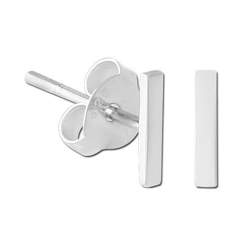  Sterling Silver 7mm Bar Ear Stud