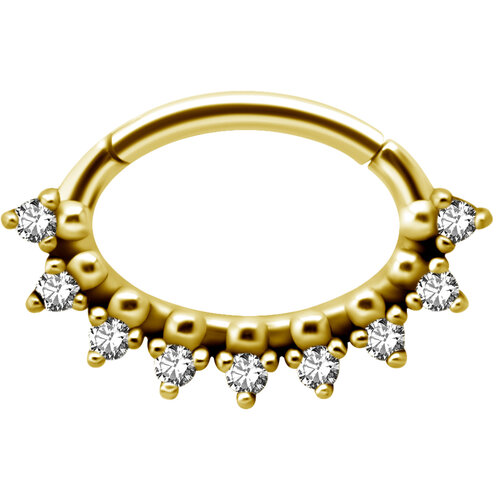  Bright Gold Daith Clicker Jewelled