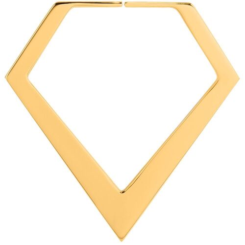  Bright Gold Annealed Diamond Plug Hoop : 1.0mm (18ga)