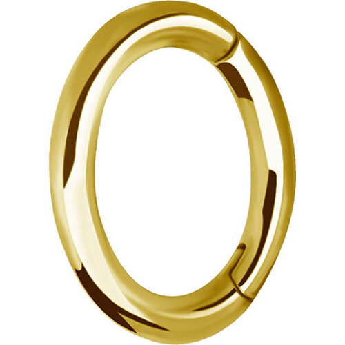  Bright Gold Oval Hinged Rook Ring