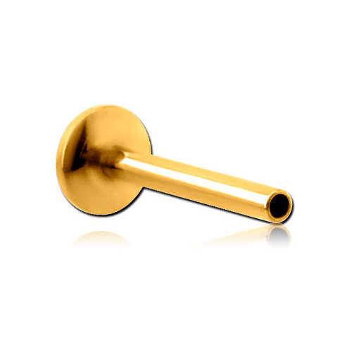  Bright Gold Internally Threaded Labret Stem