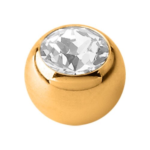  Bright Gold Screw-on Jewelled Balls