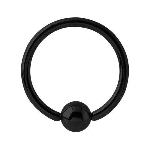 Black Steel Ball Closure Rings