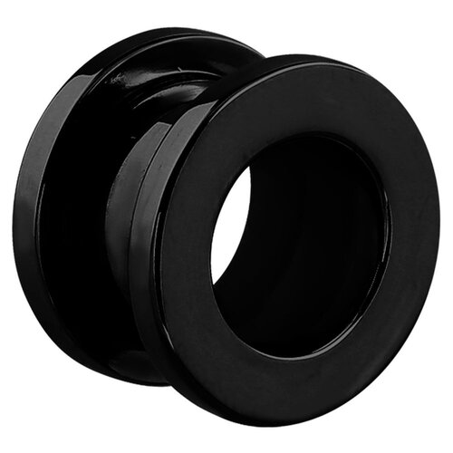  Black Steel Flesh Tunnels